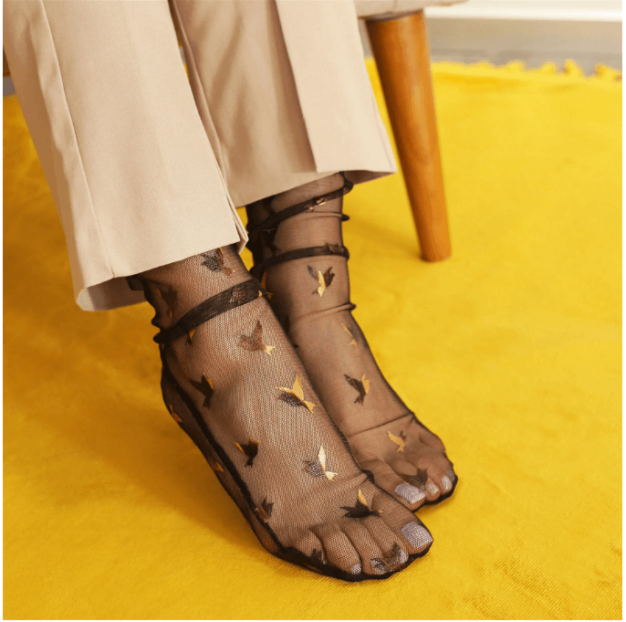 Women's Birds Sheer Socks - Sockmate