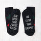 Socks with a resolute message for men, challenging cancer and embodying unwavering determinationr