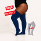 Women's Plus Size Blue Thigh High Socks