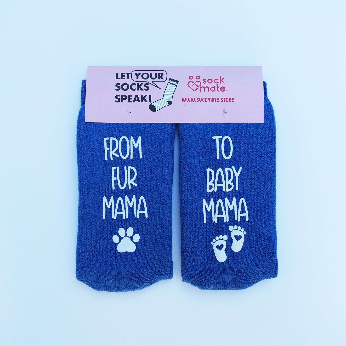 Women's "From Fur Mama to Baby Mama" New Mom Socks