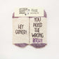 empowering women's socks with the bold phrase 'Hey cancer, you picked the wrong bitch!,' displaying a fierce and determined attitude in the fight against cancer.
