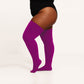 PLUS SIZE Thigh High Socks, Plus Size Purple Knee High Socks, Plus Size Leg Warmer, Women's Extra Long Over The Knee Stocking, Sweater Socks