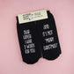 Men's socks with a powerful message for cancer, embodying determination and courage.