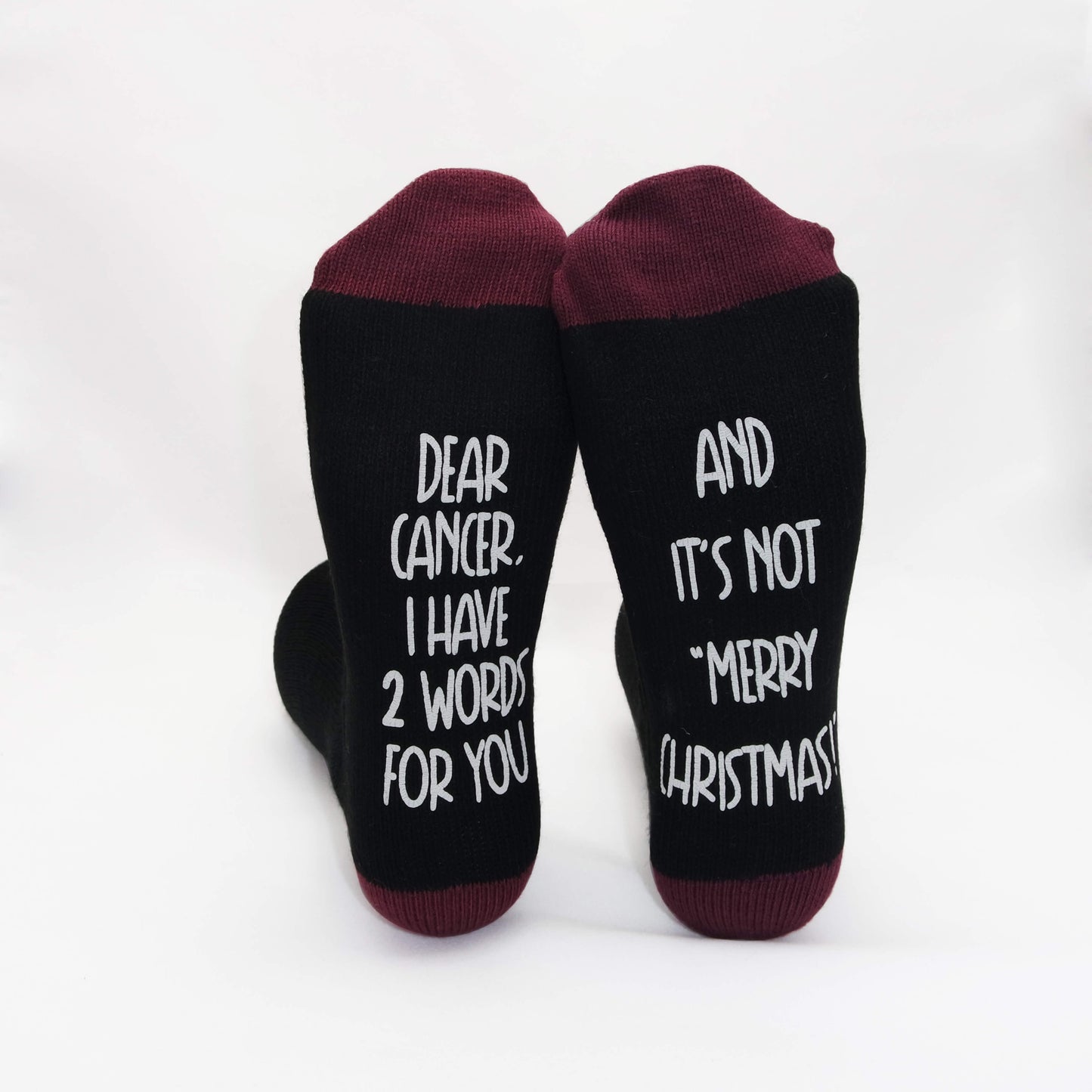 Men's Dear Cancer, I have 2 Words For You, And It's Not "Merry Christmas!" Cancer Socks