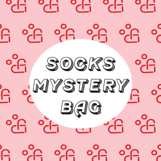 mystery socks bag, offering surprise and excitement with a variety of socks inside."