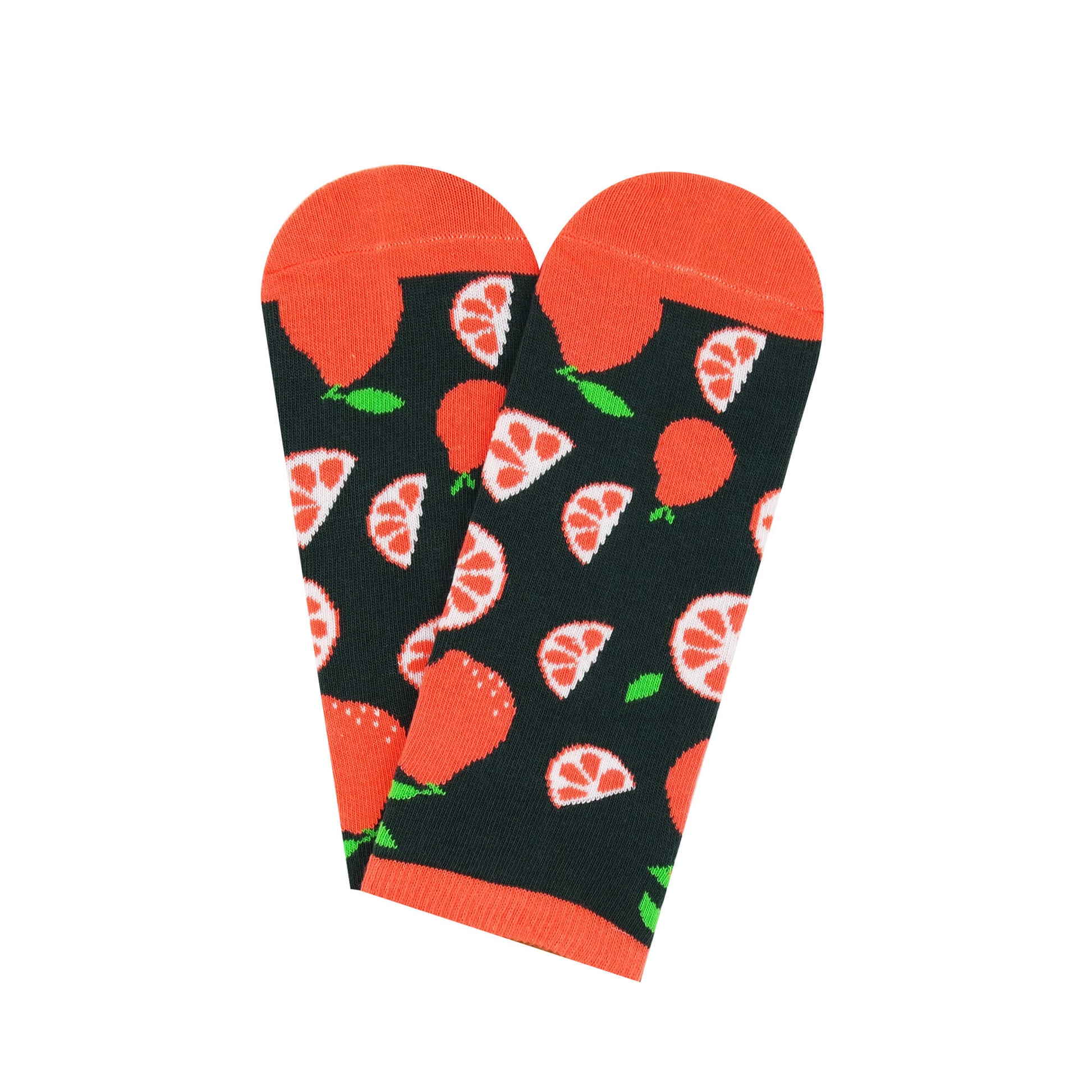 low-cut socks with an orange pattern design, offering a stylish and vibrant addition to any outfit.