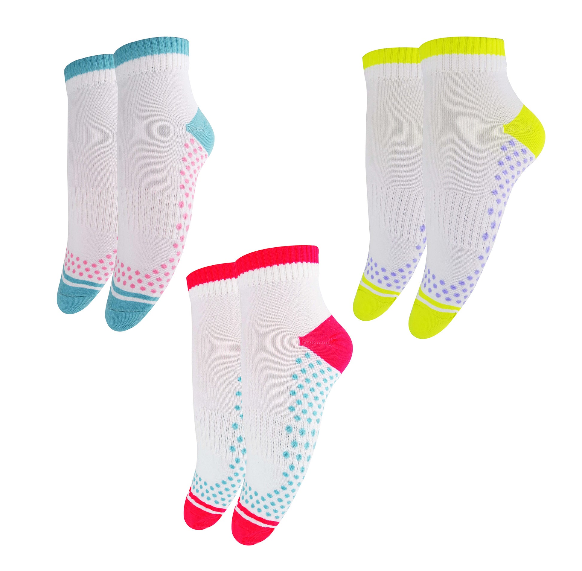 showcasing women's low cut grip performance socks, featuring specialized traction for stability and support during workouts