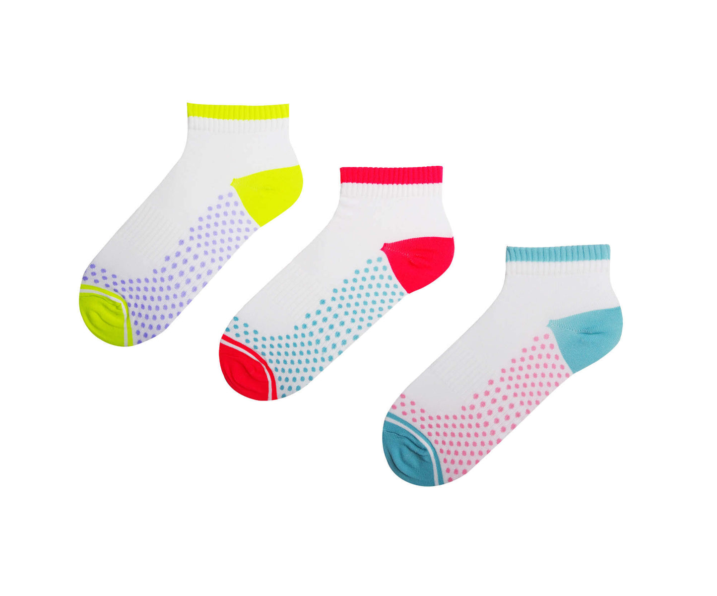highlighting women's grip performance socks in a low cut design, providing reliable grip and comfort during active pursuits.