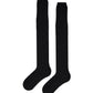 Over-the-Knee Wool Blend Socks – Black