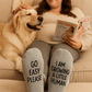 "Go Easy Please, I Am Growing A Little Human" New Mom Socks-Wool Glitter Gray