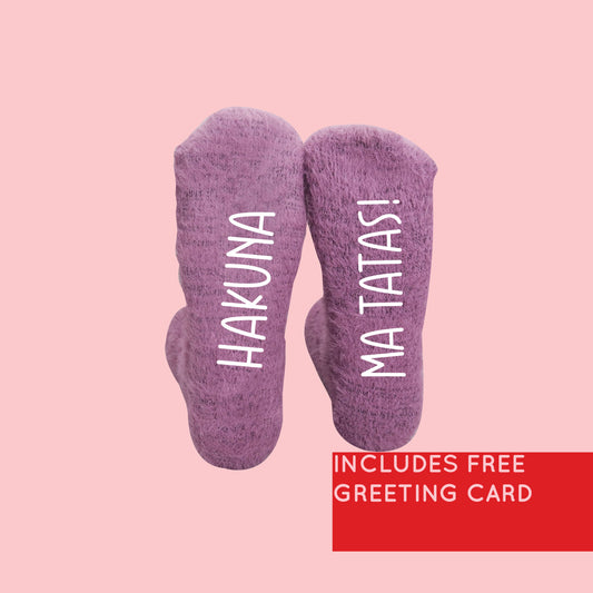 Women's "Hakuna Ma Tatas" Breast Cancer Socks