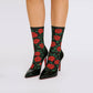 Rose Print Socks, Red Roses, Floral Socks, Dress Socks For Heels, Bride Fashion Socks, Bridesmaid Gift, Bridesmaid Socks, Mother's Day Gift,