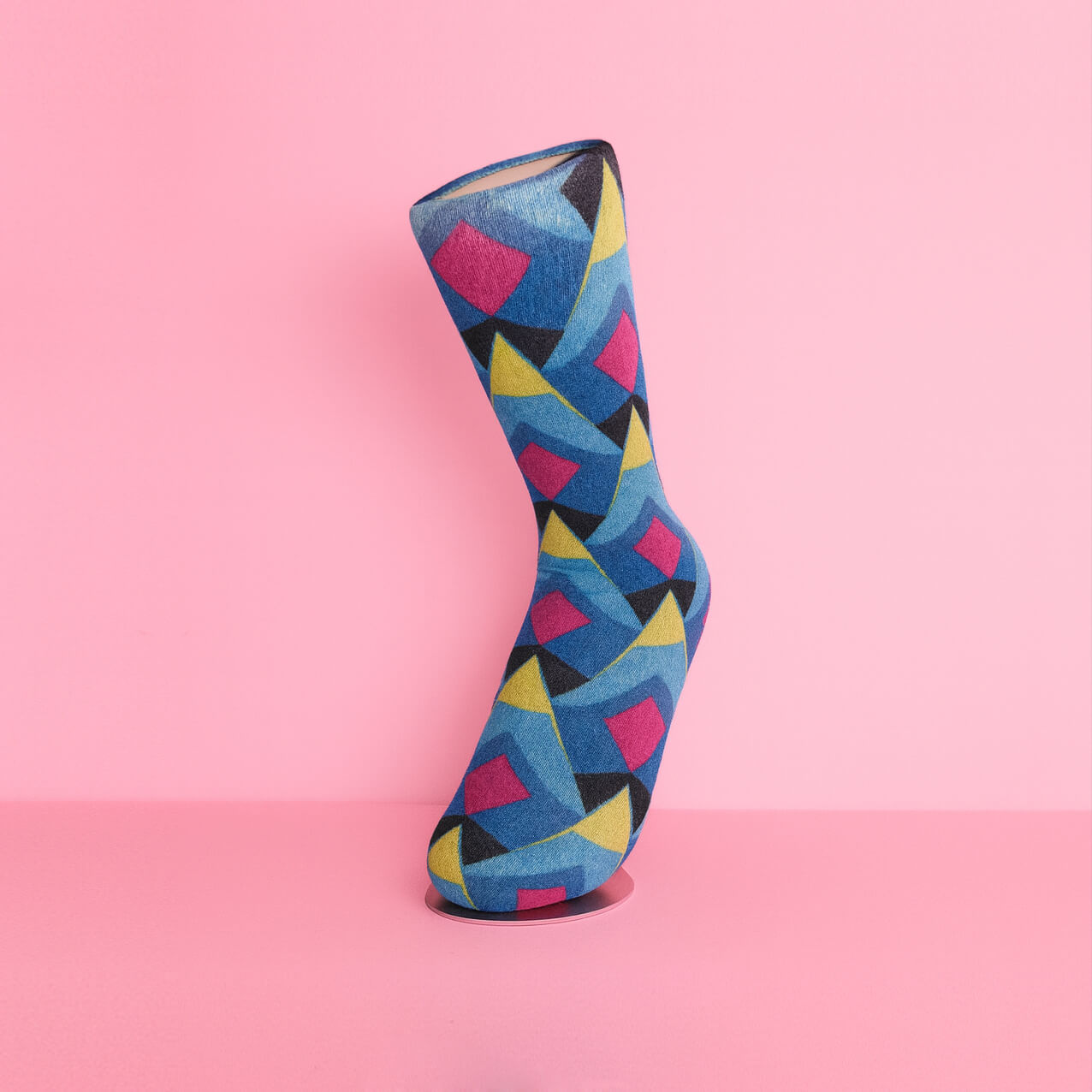 Geometric Bamboo Socks, Funky Colorful Hosiery