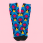 Geometric Bamboo Socks, Funky Colorful Hosiery