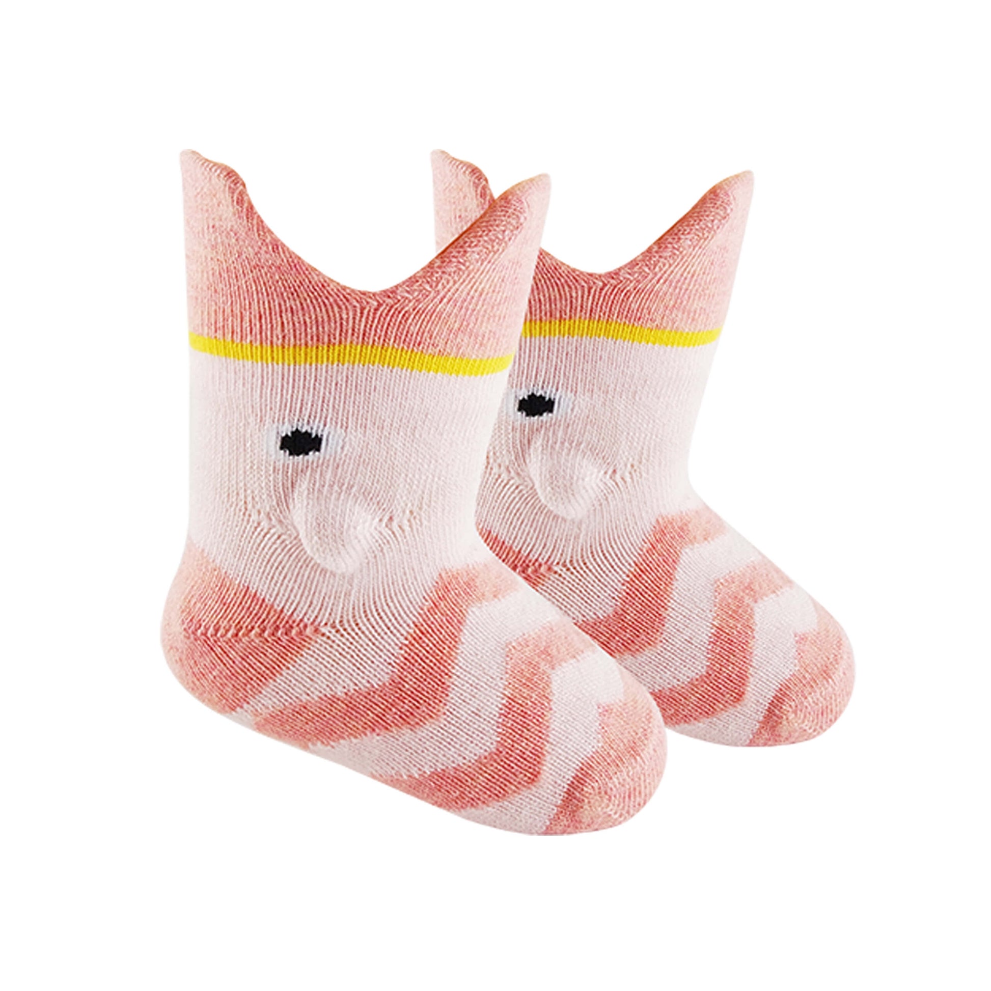 pink 3D baby fish socks, showcasing a delightful and lifelike fish design for a charming and playful appearance
