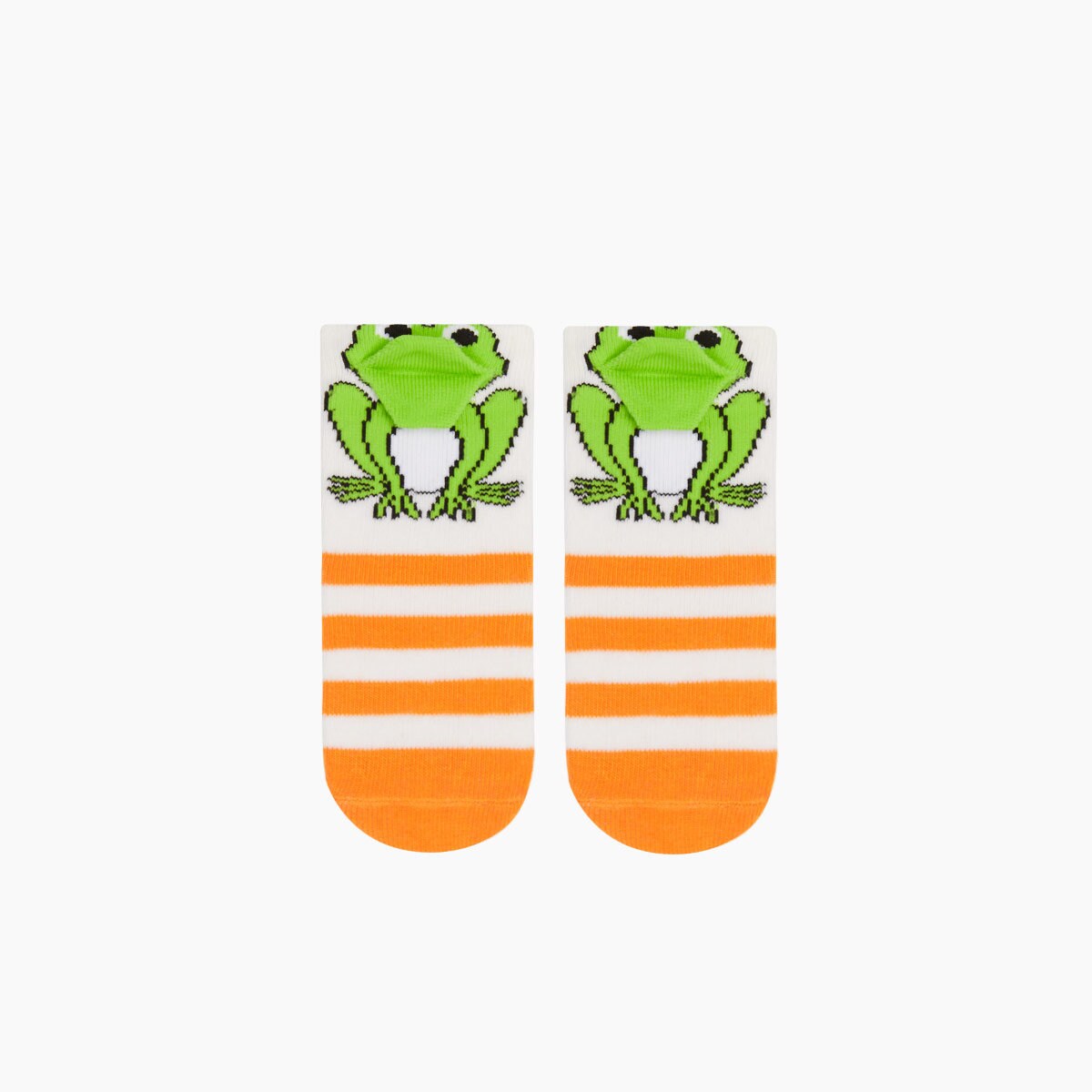 Baby Socks, 3D Frog Newborn Striped Sock, Gender-Neutral Kids' Clothing, Baby Shower Gift, New Baby Gift, Baby Announcement, Animal Pattern