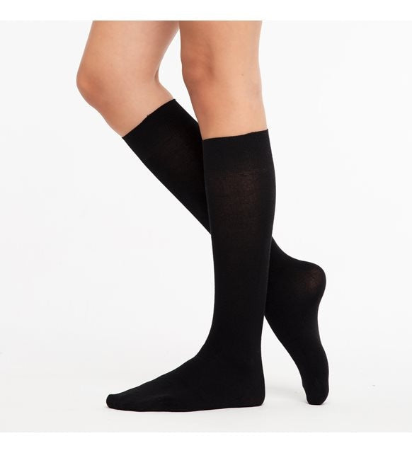 Women's Black bamboo Knee Socks, Under Knee Socks, Boot Socks, Long Socks, College Socks, Socks for Skirt, Above the Knee Sock, Skating Sock