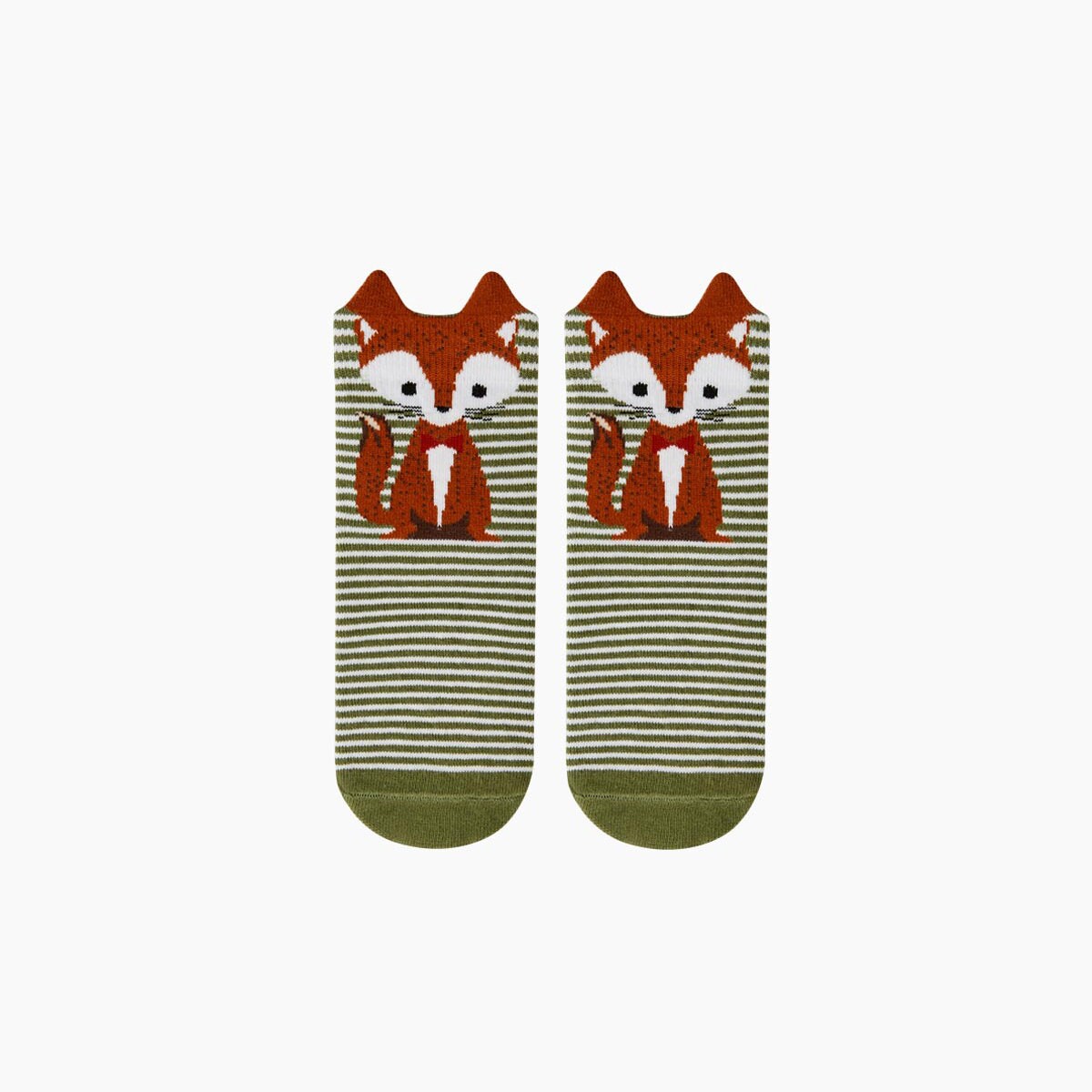 Kid's 3d Fox Crew Socks, 3d Animal Sock, Fall Socks, Orange Color Foxes Sock Gift for Girls, Boys Ages 1-3, 3-5, 5-7, 7-9, 9-11 years old