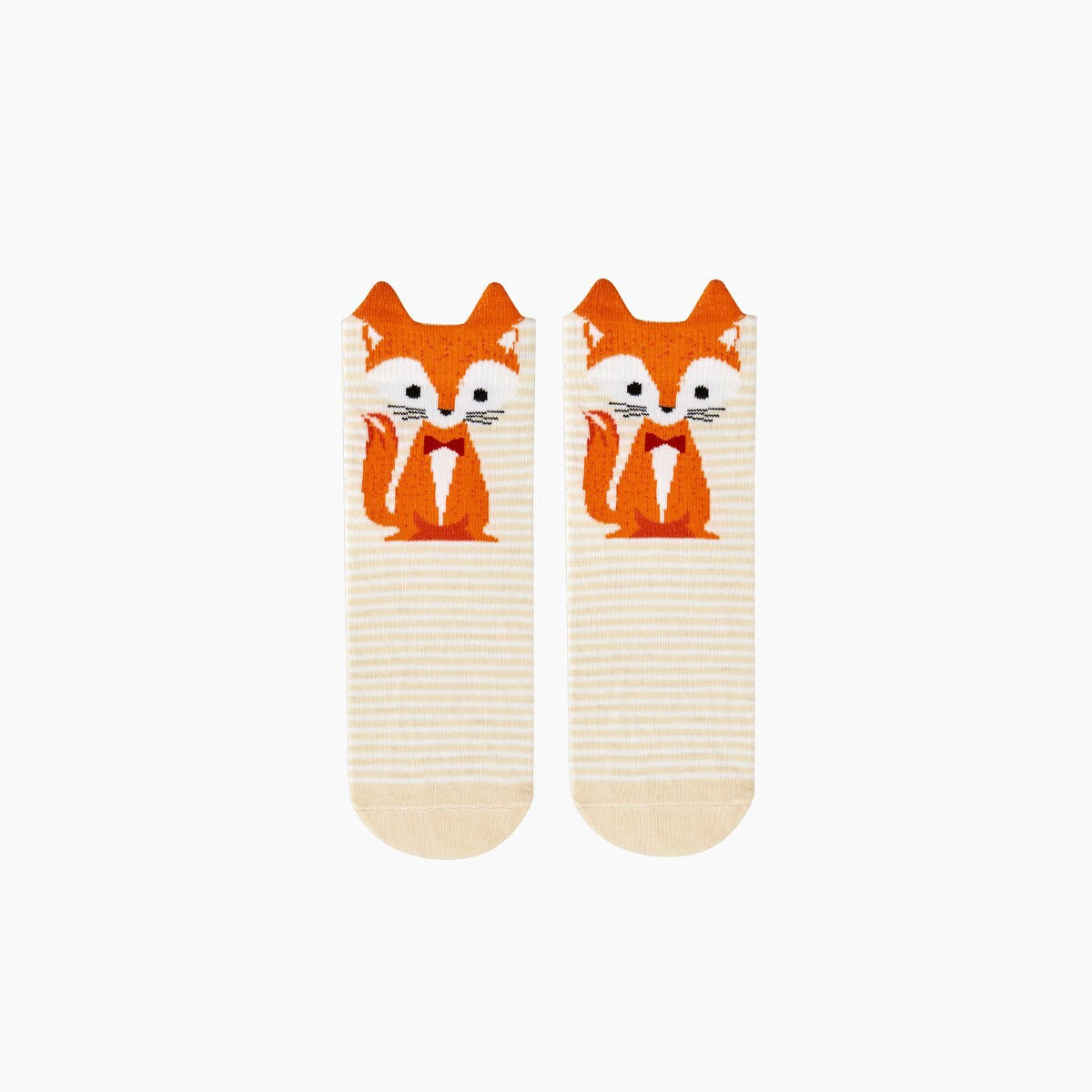 Kid's 3d Fox Crew Socks, 3d Animal Sock, Fall Socks, Orange Color Foxes Sock Gift for Girls, Boys Ages 1-3, 3-5, 5-7, 7-9, 9-11 years old