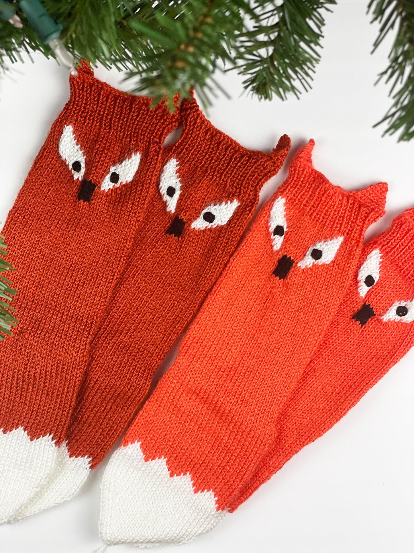 Women's 3D Hand Knitted Fox Socks, Cute Animal Home Socks, Cozy Gift Socks, Knit Chunky Slippers, Cute Animal Home socks, US Size 7-10