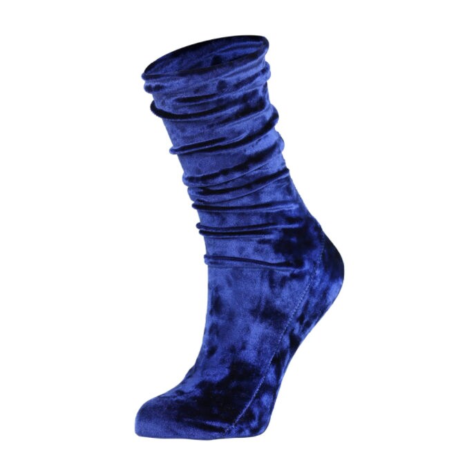 Velvet Blue Women's Fashion Socks, Handmade Slouchy Socks, Bridal Socks,  Mother's Day Gifts, Valentine's Day Socks, Dress Socks For Heels