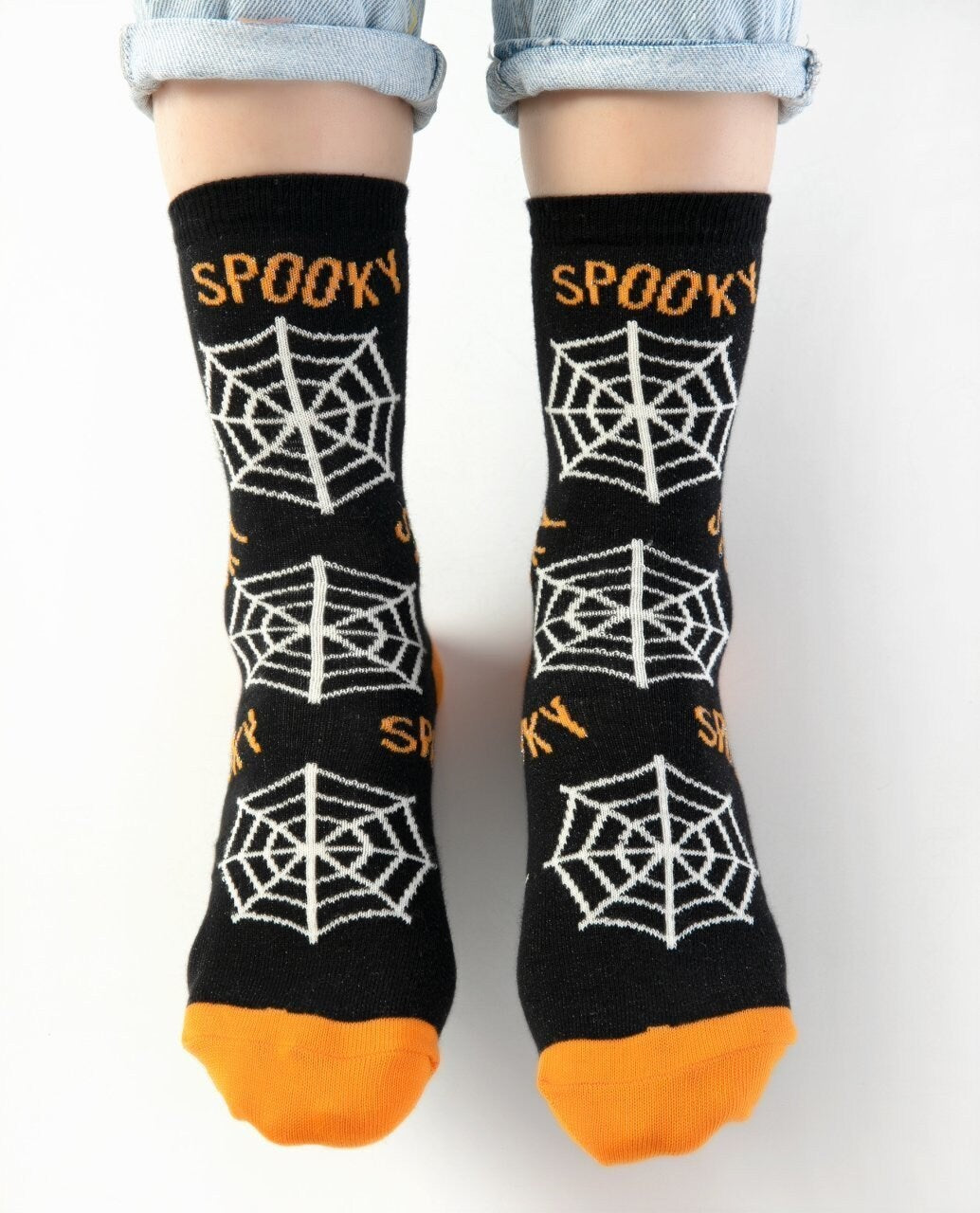 Spooky Socks, Women's Halloween Socks, Halloween Party Gift, Spider Web Socks, Funky Socks, Halloween Costume Footwear, Halloween Clothing