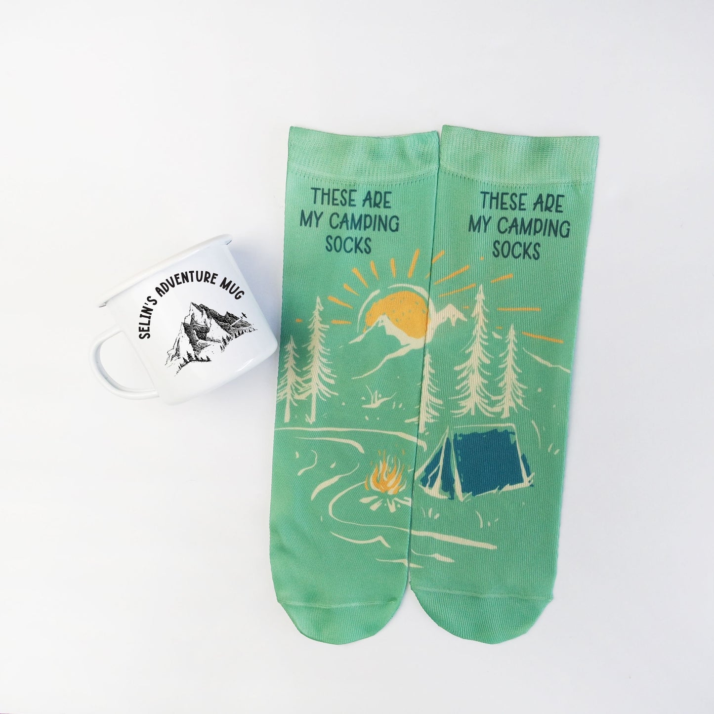 Queen Of The Camper Socks, Love The Outdoors, Camping Life,  Nature, Camping King Socks, Happy Camper Socks, Gift For Her, Christmas Gift