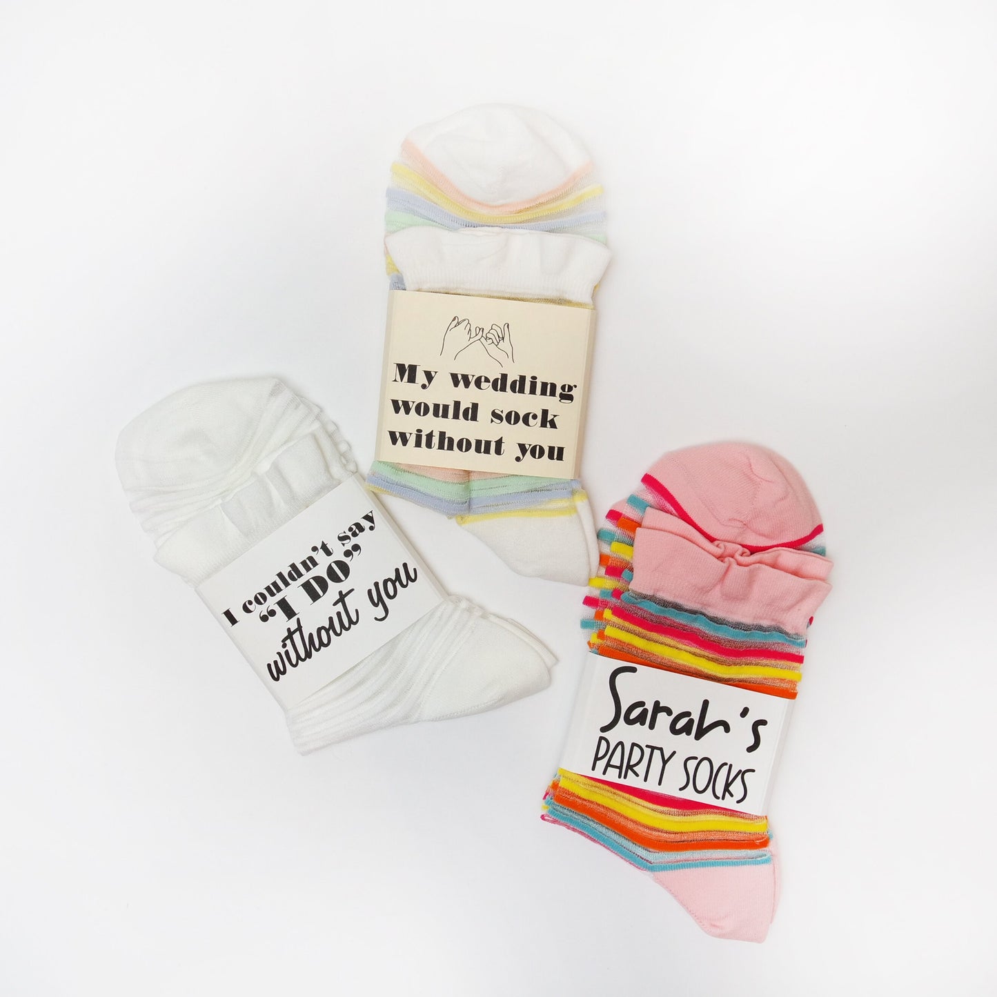 Personalized Sock Tags, Proposal Gifts, Bridesmaid Socks, Bridesmaid Box Items, Bridesmaid Proposal, Ask Bridesmaid, Bridesmaid Sheer Socks