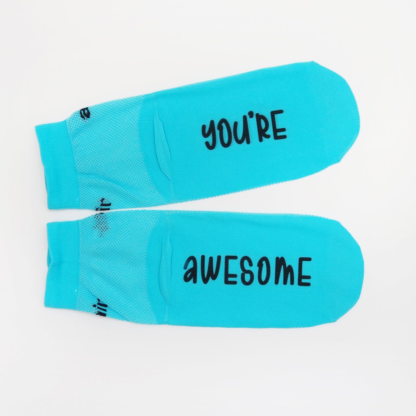 You're Awesome Motivation Performance Socks, Inspirational Quote on Sock, Positivity, Love Yourself, Affirming Words, Think Positive Gifts