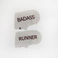 Badass Runner Socks, Runner Gift, Girls Track Team Gift, Running Group Gift, Sport Socks, Motivation Work out Sock, Running Gift For Her