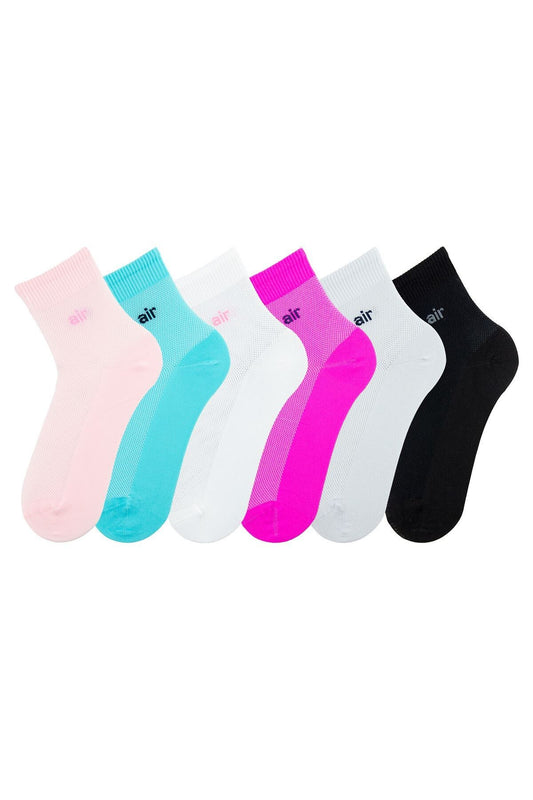 Running Socks, Women's Crew Neon Sport Socks, Athletic Mesh Stocking, Pilates, Yoga Socks Gift, Workout Hosiery, Ultra Thin Soft Breathable