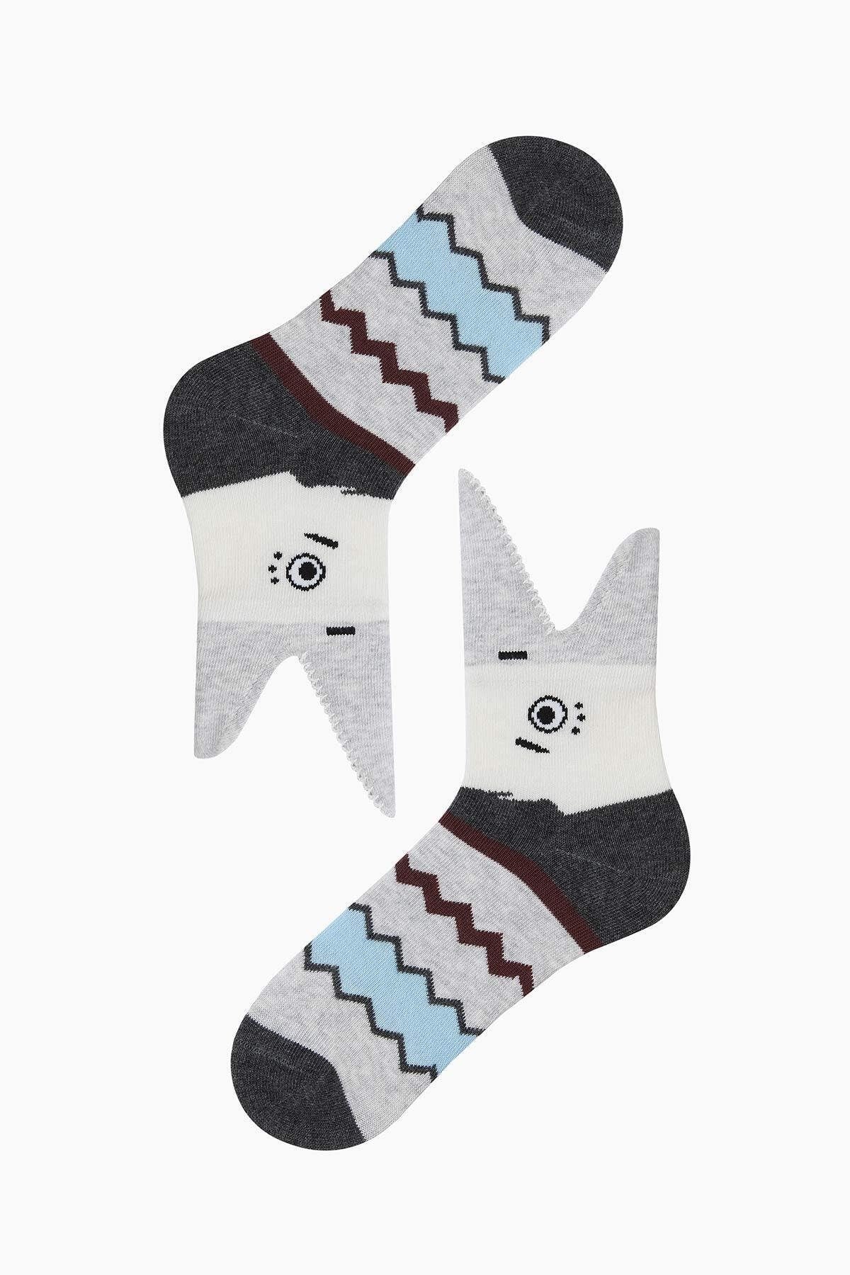 Kid's Socks, 3d Shark Print Crew Socks, Animal Print, Socks For 1-3 Years Old, Birthday Gift for Boys, First Birthday Gift, Toddler Hosiery