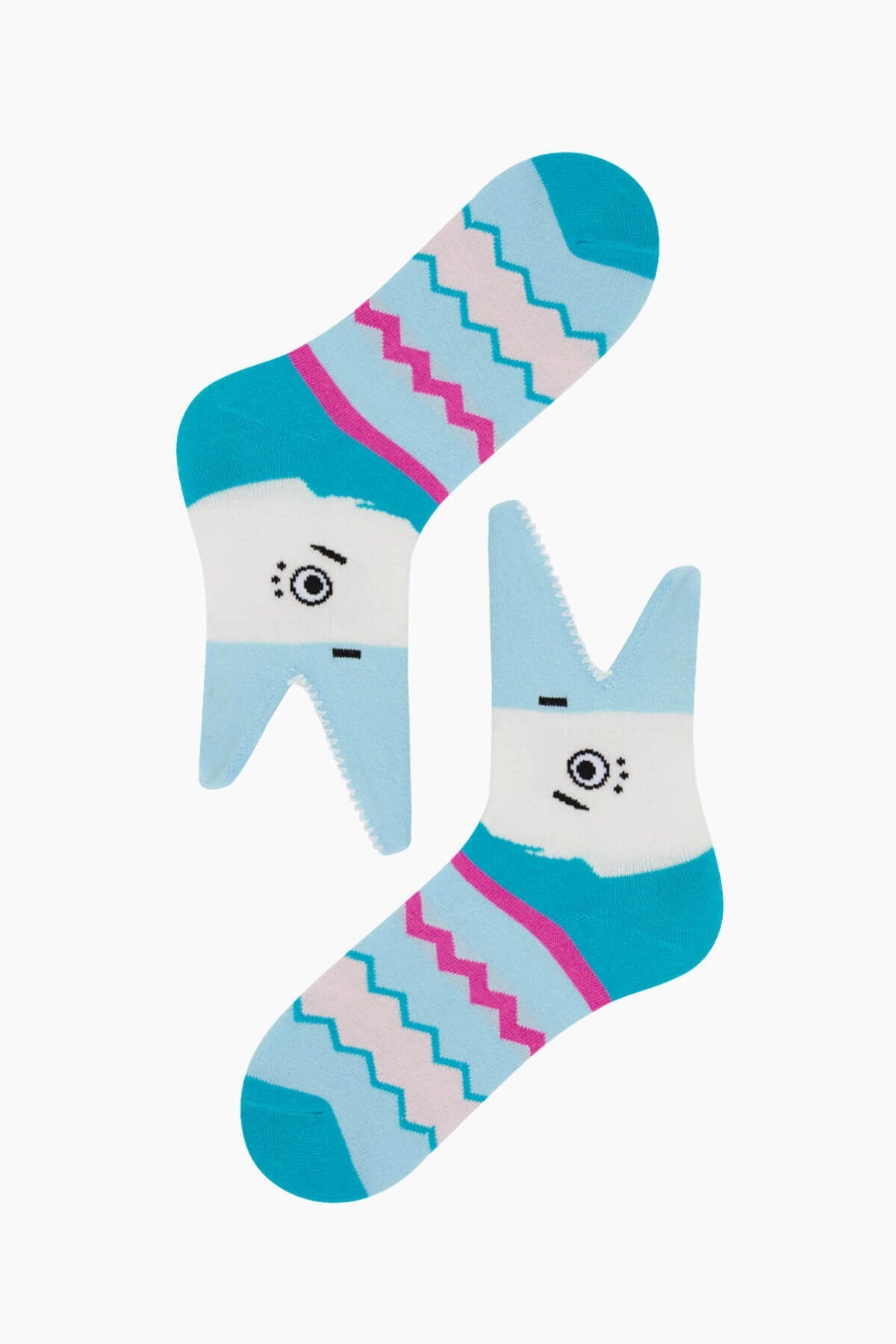 Kid's Shark Crew Socks, Animal Hosiery, Blue Color Fish Sock Gift for Girls, Ages 1-3, 3-5, 5-7, 7-9, 9-11 year old, Animal Sock For Girls