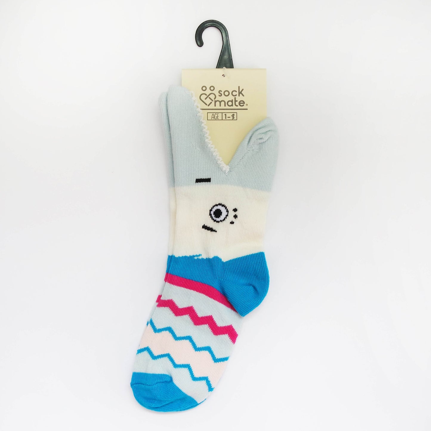 Kid's Shark Crew Socks, Animal Hosiery, Blue Color Fish Sock Gift for Girls, Ages 1-3, 3-5, 5-7, 7-9, 9-11 year old, Animal Sock For Girls