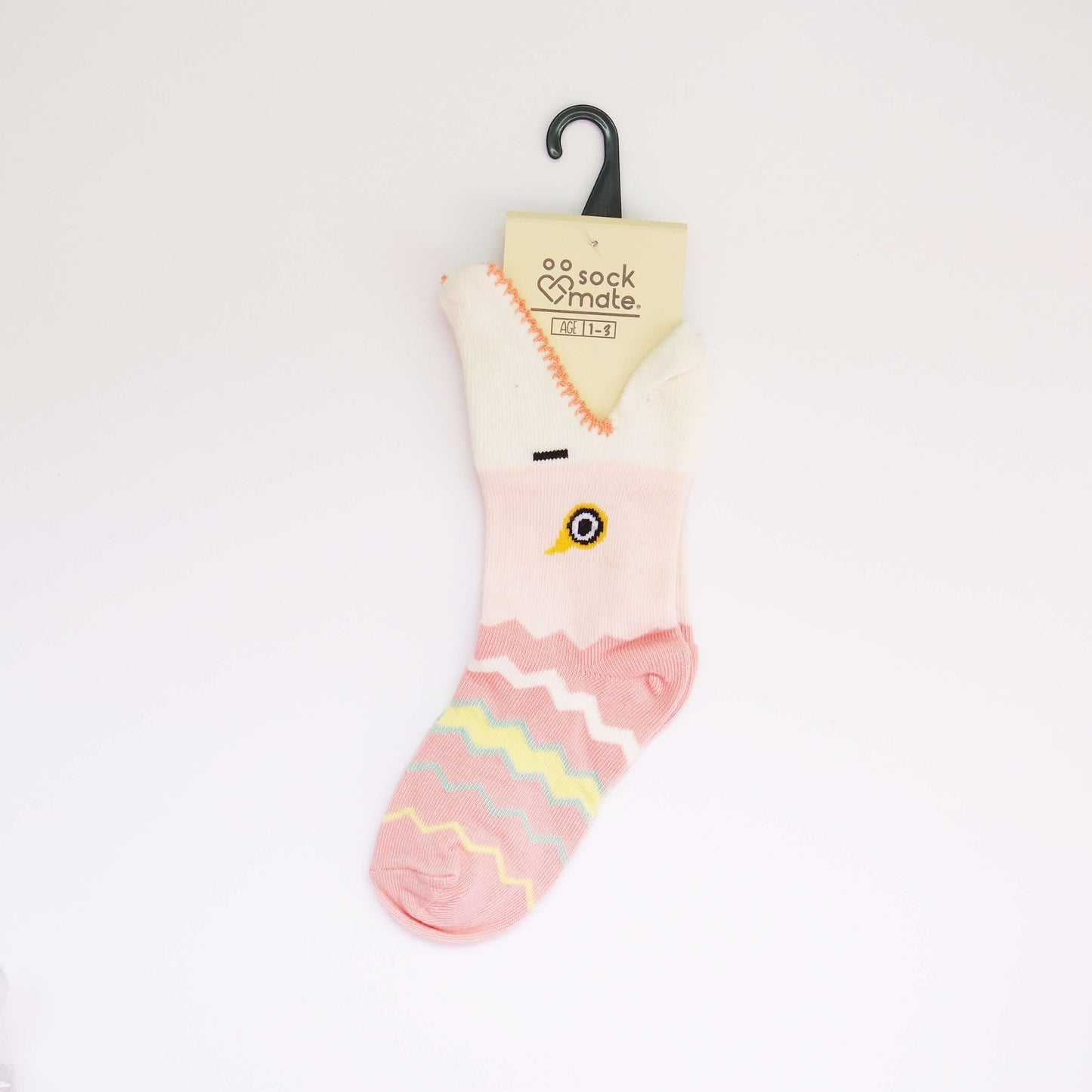 Kid's Shark Crew Socks, Animal Hosiery, Pink Color Fish Sock Gift for Girls, Ages 1-3, 3-5, 5-7, 7-9, 9-11 year old, Animal Sock For Girls