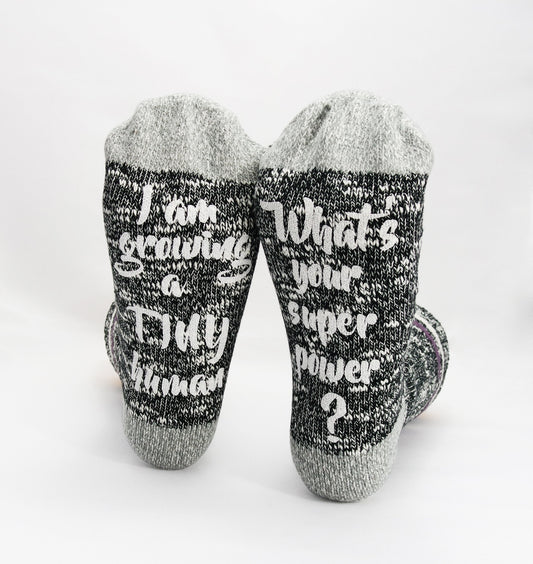 Labor Socks, I Am Growing A Tiny Human, Pregnancy Socks, Hospital Socks, Maternity Gift, Maternity Socks, Pregnancy Reveal to Husband