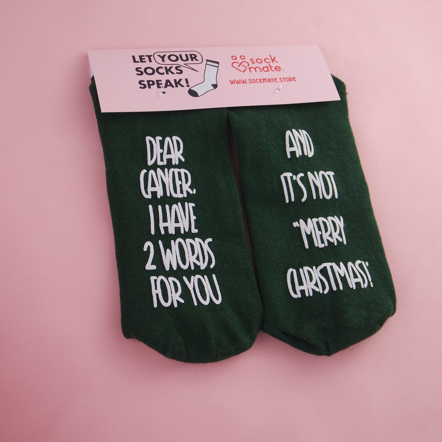 Christmas Stocking Stuffers For Cancer Fighter, Fuck Cancer Socks, Cancer Gifts, Christmas Cancer Socks, Chemo Socks For Her, Dear Cancer