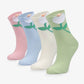 4-Pack Floral Pattern Women's Socks, Tulip Socks, 3d Tulip Hosiery, Premium Cotton Gift Socks, Get Well Soon Socks, Self Care Package Items