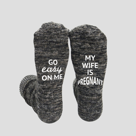 My Wife Is Pregnant Socks, Soon To Be Parents Gifts, New Dad, Funny Socks For New Baby Daddy, New Dad Gifts, Dad to Be Gift, Pregnancy Socks