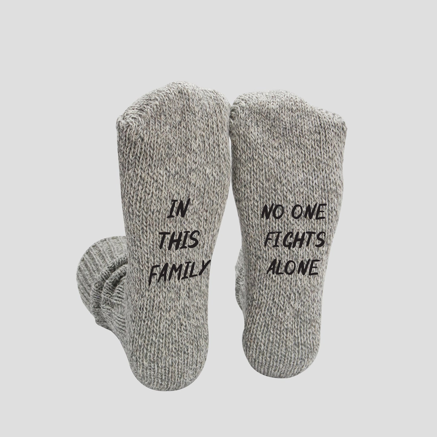 In This Family No One Fights Alone Socks, Hey Cancer You Picked The Wrong Guy Sock, Socks For Chemo, Support Gift for Him, Fuck Cancer Socks