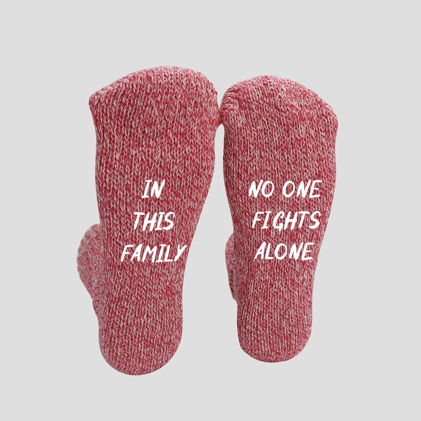 In This Family No One Fights Alone Socks, Hey Cancer You Picked The Wrong Guy Sock, Socks For Chemo, Support Gift for Him, Fuck Cancer Socks