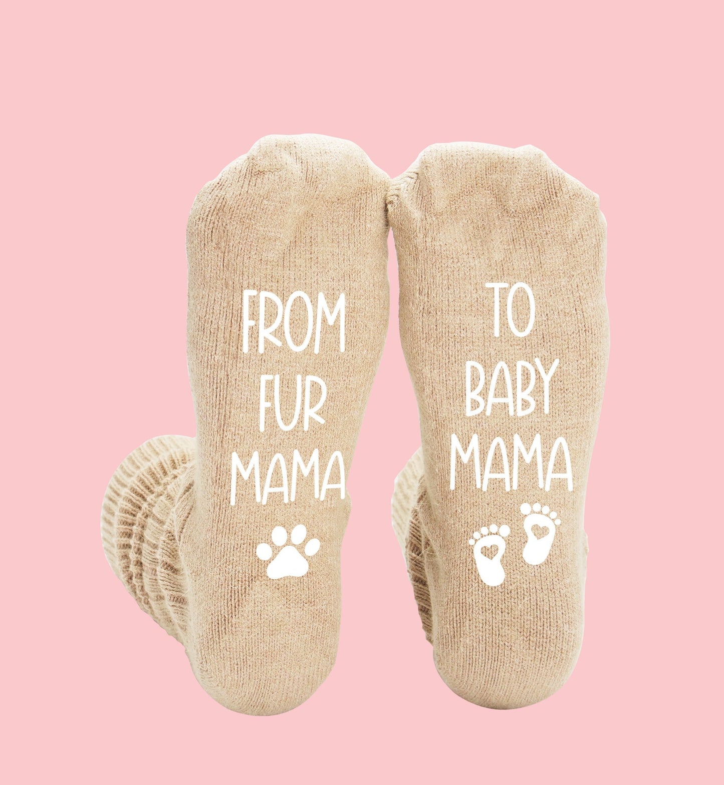 Pregnant Mom Gift, From Fur Mama to Baby Mama Socks, Future Mom, Pregnancy Gift, New Mom Gift Socks, Mom Socks, Expecting Mom, Baby Shower