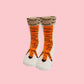 Chicken Leg Goofy Kids Socks - Beige
