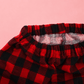 Red Cotton Flannel Christmas Buffalo Plaid Pajama Pants, Matching Family Holiday Pajamas