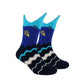 3D blue color shark socks, featuring a striking and realistic shark design for a fun and adventurous look.