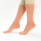 Pair of pink knee-high socks on a white background