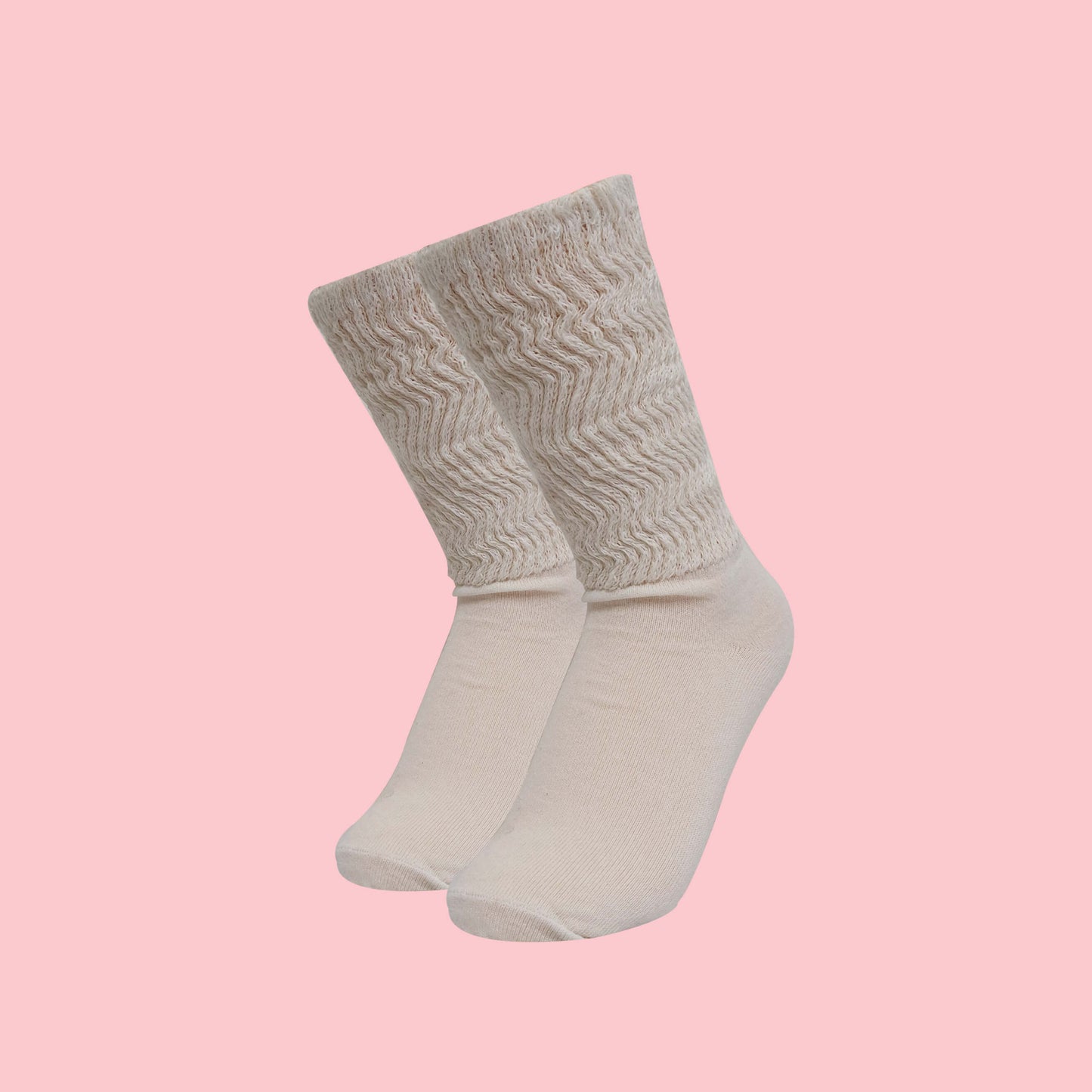 Slouchy Hosiery, Legging Socks, Long Socks Over Leggings, Ivory Scrunchie Sock, Sport Sock for Her