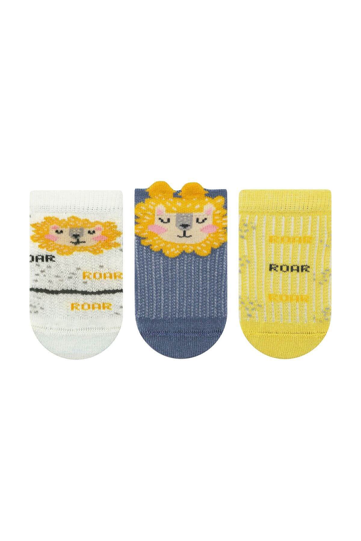 Baby 3D Dinosaur-Lion Boy Sock Pack For 12-18 Month Old - Sockmate