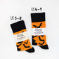 unisex sizes mismatched bat pattern socks, featuring charming bat designs in varying sizes for a fun and playful look