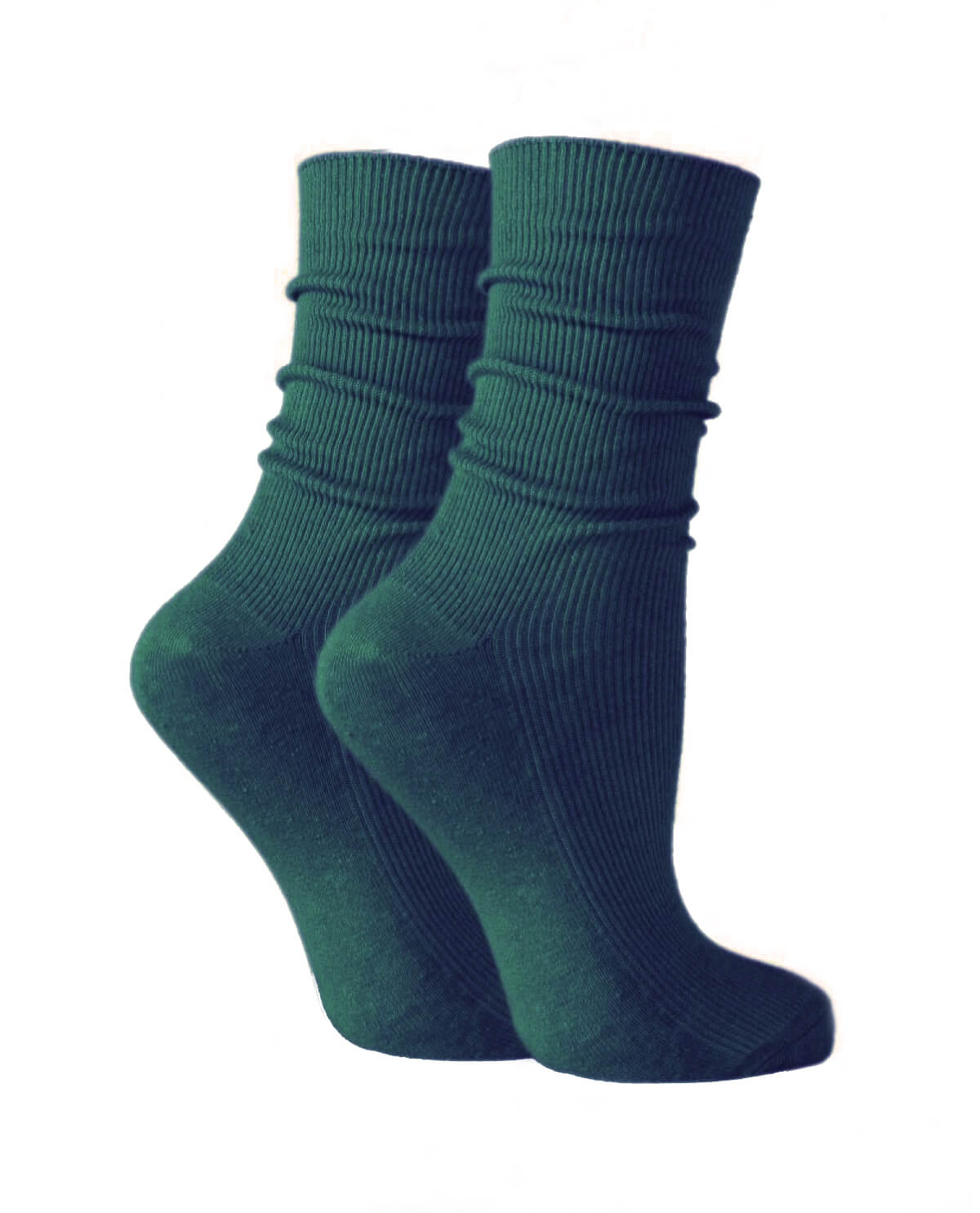 Women's Christmas Tree Green Cotton Socks